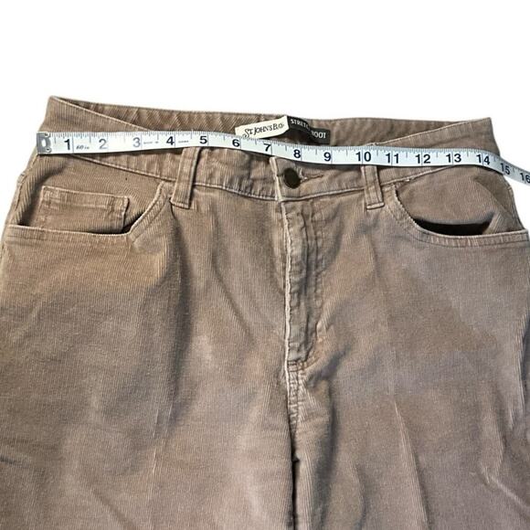 St. John's Bay Stretch BootCut Corduroy Pants Women's Size 8 Tan Cotton Blend - Picture 4 of 9
